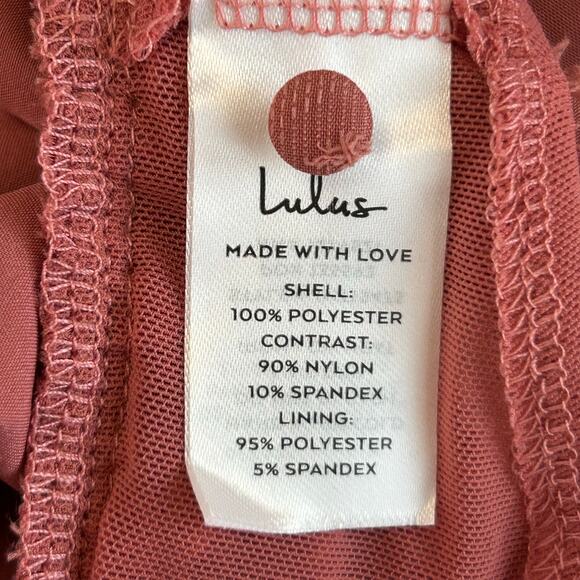 NWT Lulu's Rusty Rose Textured Puff Sleeve Bodysuit, Sz XS - Picture 6 of 8